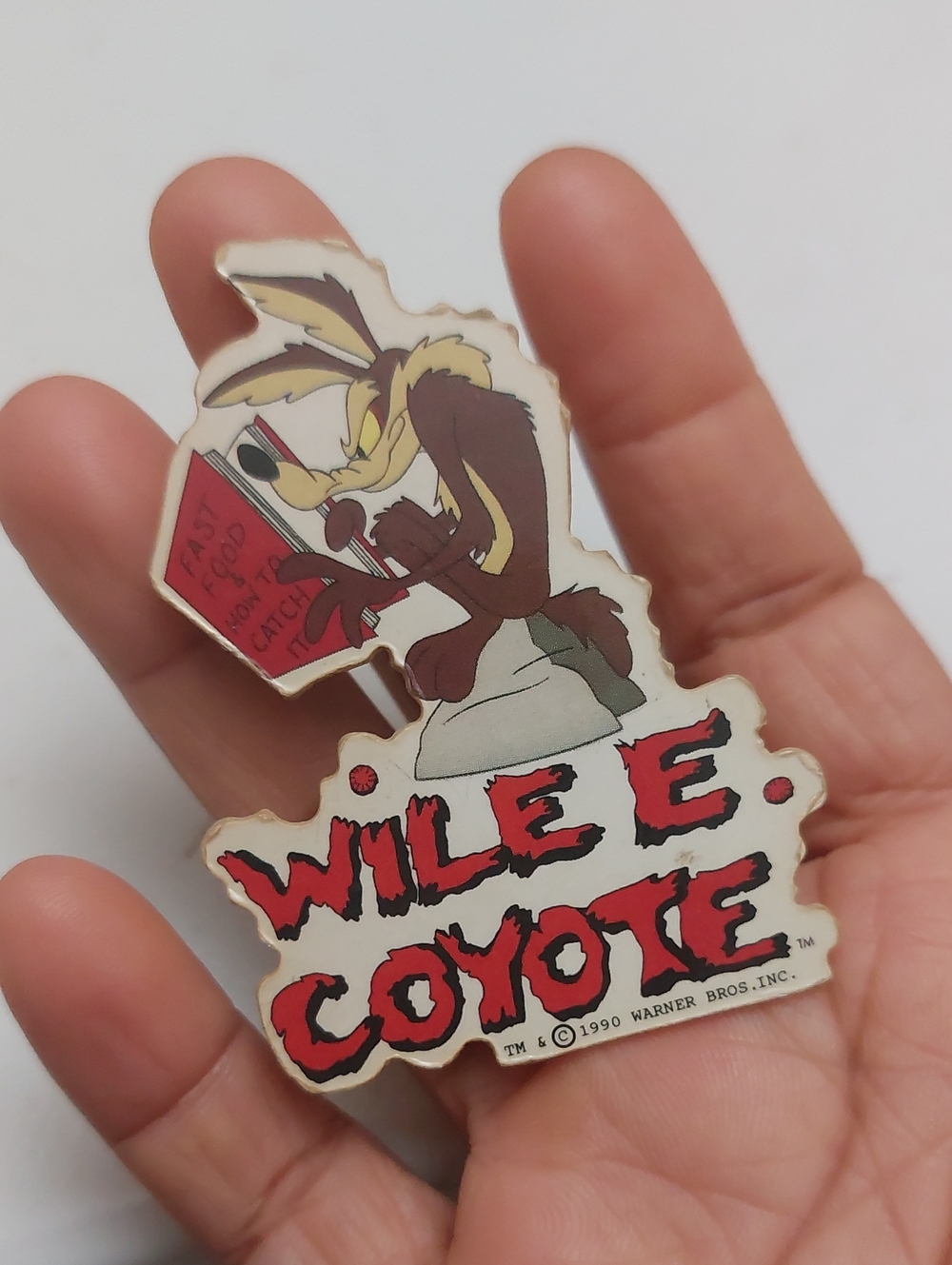 Upcycled 90s Warner Bros. Looney Tunes Wile E. Coyote Vending Machine Prism Pin